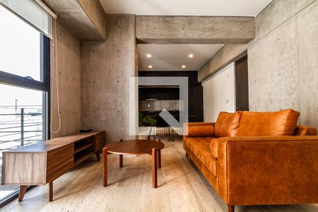 Sala - Comedor  de apartamento para alugar com 1 quarto, 60m² em Roma Norte, Ciudad de México