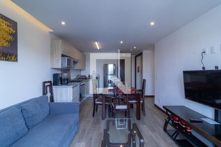 Sala- Comedor  de apartamento para alugar com 2 quartos, 69m² em Del Carmen, Ciudad de México