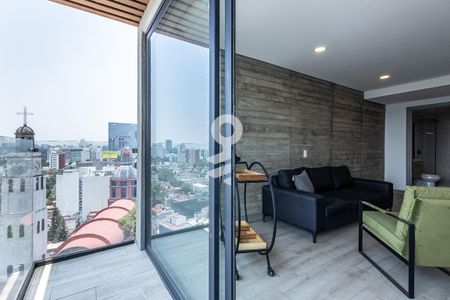 Sala - Comedor de apartamento para alugar com 1 quarto, 66m² em San José Insurgentes, Ciudad de México