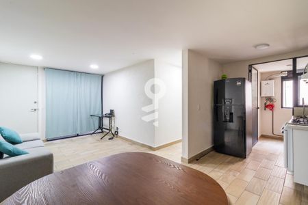 Sala - Comedor de apartamento para alugar com 2 quartos, 60m² em Ampliación Aviación, Ciudad de México