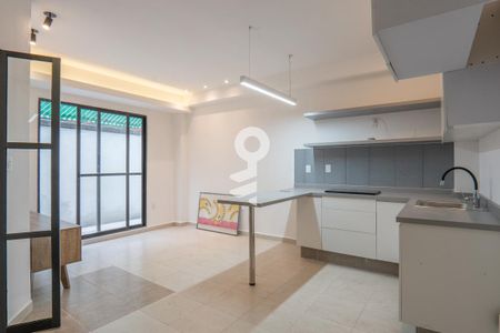 Sala - Comedor  de apartamento para alugar com 1 quarto, 41m² em Valle de Tepepan, Ciudad de México