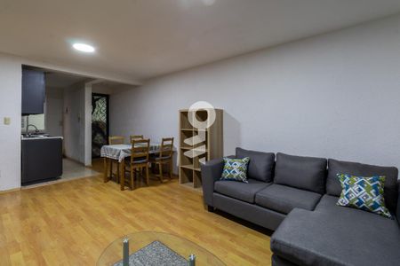 Sala - Comedor de apartamento para alugar com 2 quartos, 58m² em Santa Maria La Ribera, Ciudad de México