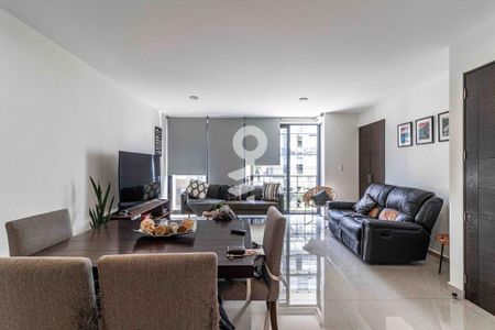 Sala - Comedor de apartamento para alugar com 3 quartos, 134m² em Santa Cruz Atoyac, Ciudad de México
