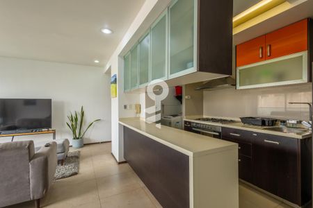 Cocina de apartamento para alugar com 2 quartos, 75m² em Hipódromo, Ciudad de México