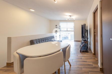 Sala - Comedor de apartamento para alugar com 3 quartos, 64m² em Villas de La Hacienda, Ciudad López Mateos
