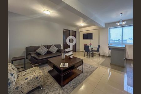 Sala - Comedor de apartamento para alugar com 1 quarto, 40m² em Palo Solo, Naucalpan de Juárez