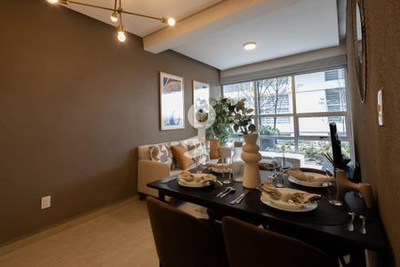 Sala - Comedor de apartamento para alugar com 2 quartos, 53m² em Los Cajones, Ciudad López Mateos