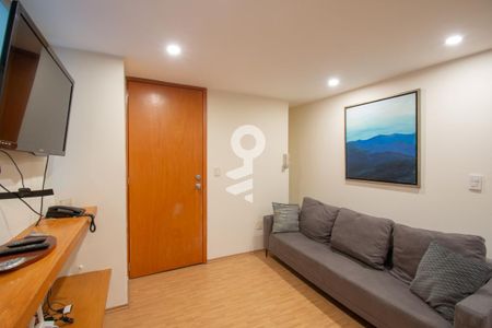 Sala - Comedor de apartamento para alugar com 1 quarto, 60m² em Nápoles, Ciudad de México
