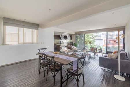 Sala - Comedor de apartamento para alugar com 2 quartos, 120m² em Acacias, Ciudad de México