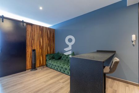 Sala - Comedor de apartamento para alugar com 1 quarto, 46m² em Anáhuac I Sección, Ciudad de México