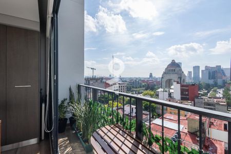 Balcón de apartamento para alugar com 1 quarto, 54m² em Cuauhtémoc, Ciudad de México
